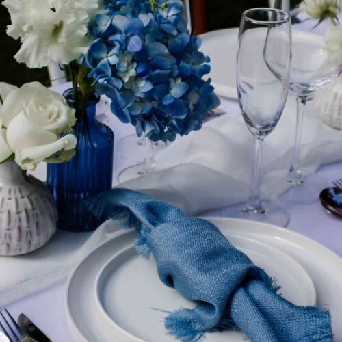 Pastel Blue Linen Napkin