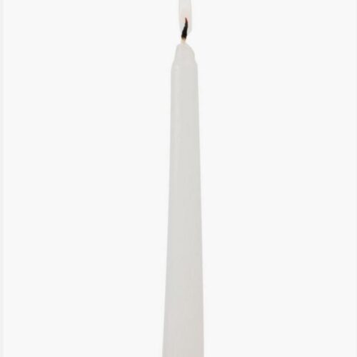 White Tapered Dinner Candle