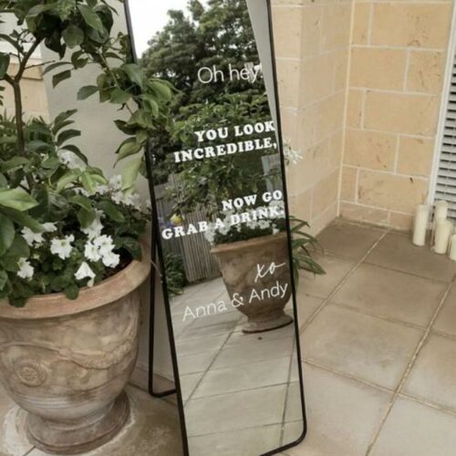 Welcome Mirror Sign