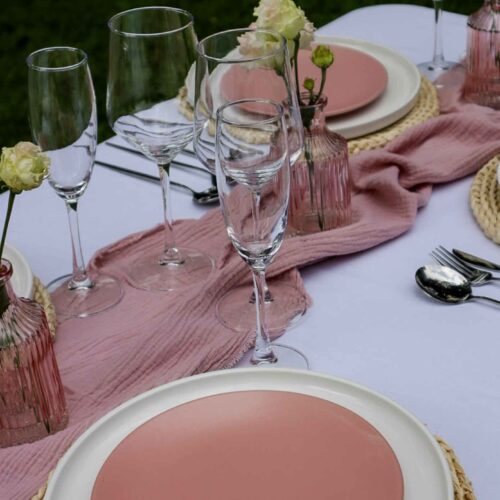 Dirty Pink Linen Runner