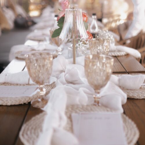 Cream Linen Runner