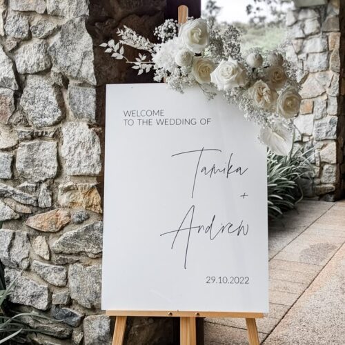 Wooden Welcome Sign Stand