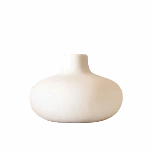 White Ceramic Belly Vase
