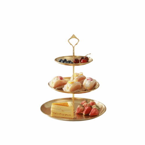Gold 3 Tier Snack Stand