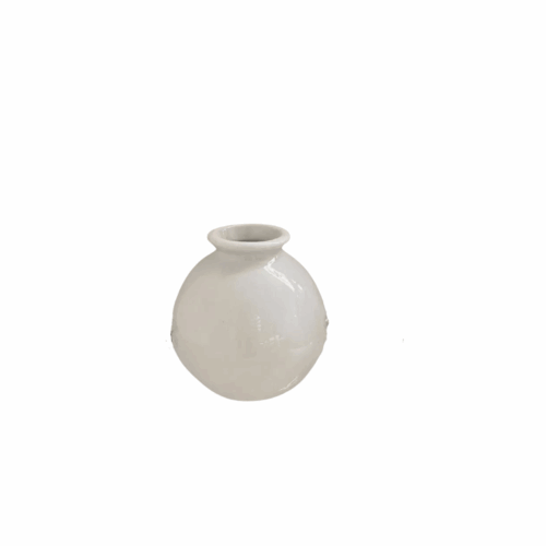 Emma Ceramic White Vase