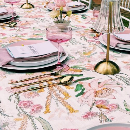 La-Fleur Linen Tablecloth